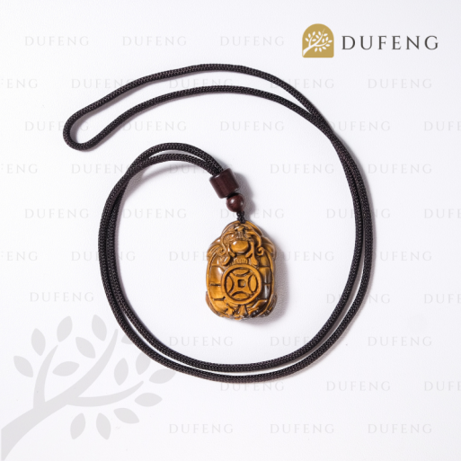 Tiger's Eye Dragon Turtle Necklace