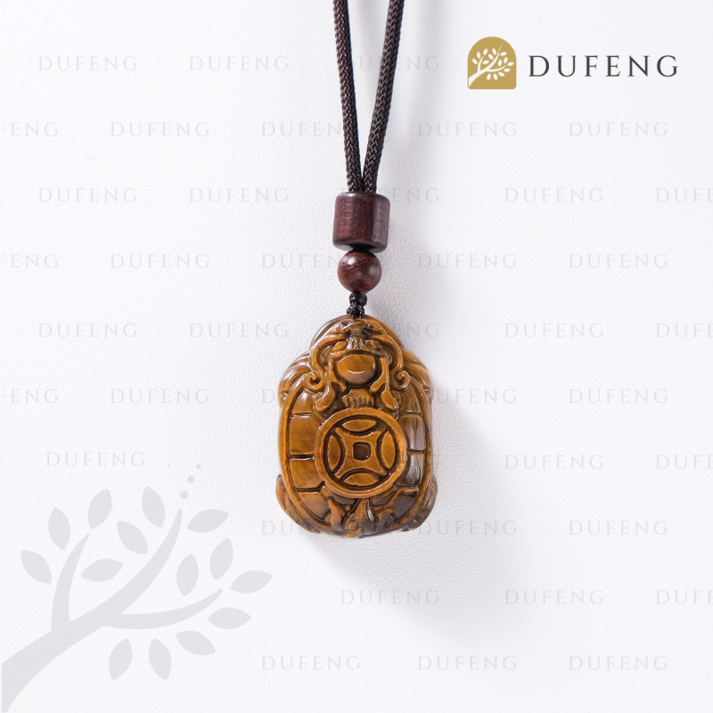 Tiger's Eye Dragon Turtle Necklace - Image 2