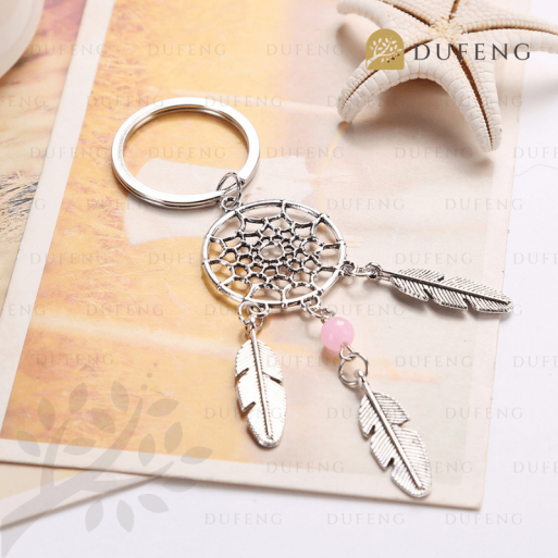 Mini Dream Catcher Keychain - Pink