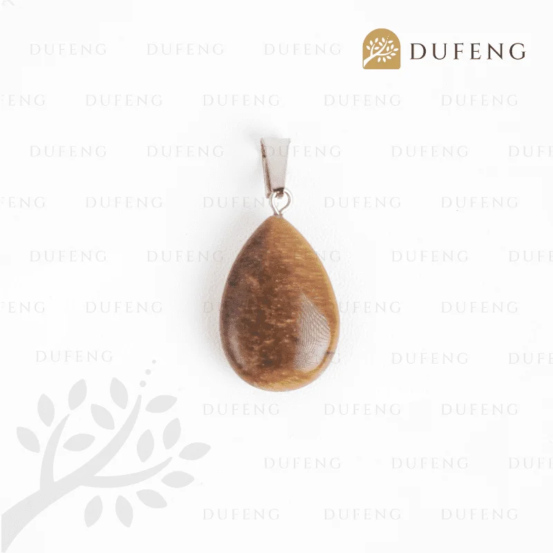 Water Drop Point Tiger Eye Pendant