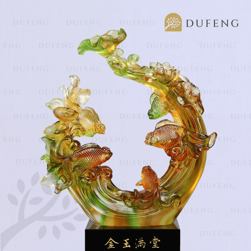 Hiasan Kristal Ikan Mas Koki Keberuntungan