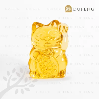 Yellow Crystal Lucky Cat