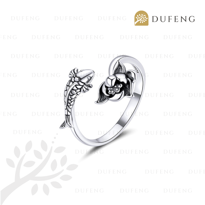 Lucky Koi with Lotus Ring