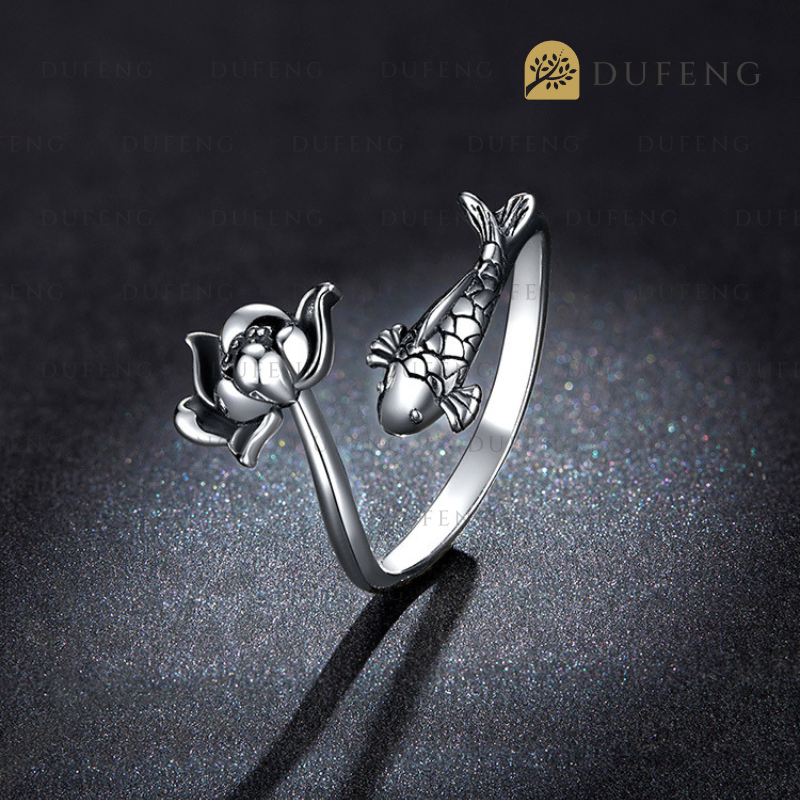Lucky Koi with Lotus Ring - Image 2