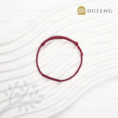 Tibetan Lucky Knot Bracelet - Maroon, 18-19cm