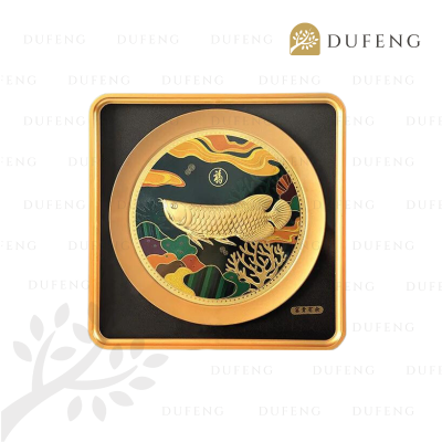 Golden Lucky Arwana Fengshui Art Decoration