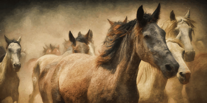 lukisan kuda fengshui 