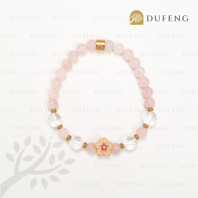 Sakura Cherry Blossom Rose Quartz Bracelet