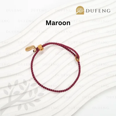 Dufeng - Warm Serenity Bracelet - Maroon, 16-17cm