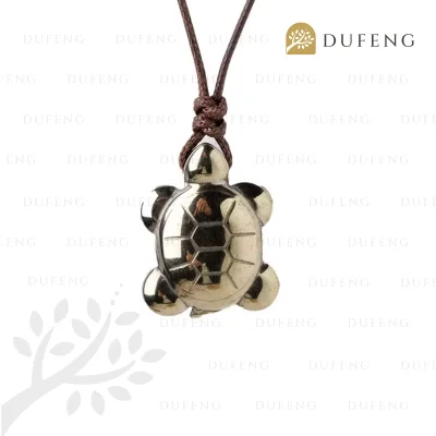 Dufeng - Chalcopyrite Turtle Necklace