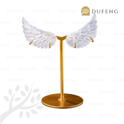 Dufeng - Selenite Wings Sculpture Crystal Stand Decoration