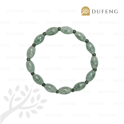 Dufeng - Lucky Jadeite Jade Barrel Bracelet