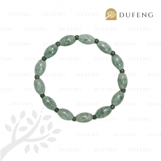 Dufeng - Lucky Jadeite Jade Barrel Bracelet