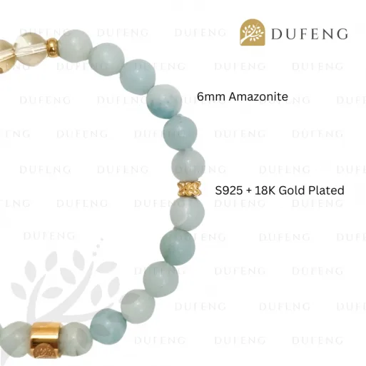 Dufeng - Radiant Lumina Amazonite Citrine Bracelet - Image 2