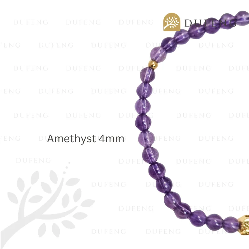 Dufeng - Calming Amethyst 4mm Crystal Bracelet - Image 2