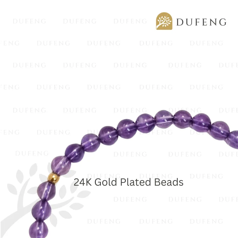 Dufeng - Calming Amethyst 4mm Crystal Bracelet - Image 4