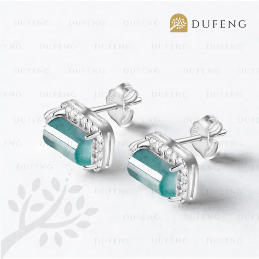 Dufeng - Blue Water Ethereal Grace S925 Earrings - Image 2