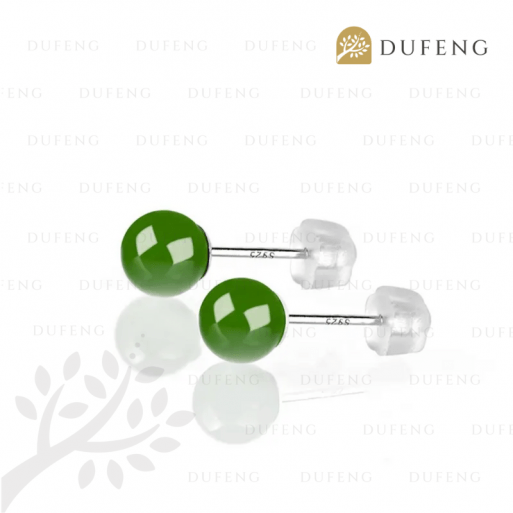 Dufeng - Hetian Jade Whisper S925 Earrings - Image 3