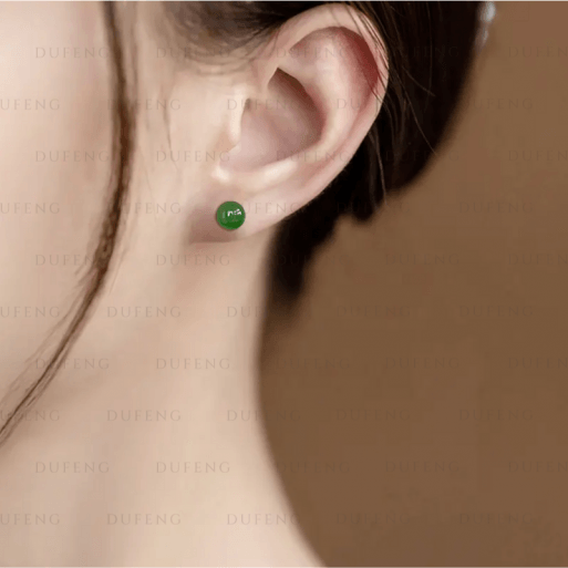 Dufeng - Hetian Jade Whisper S925 Earrings - Image 5