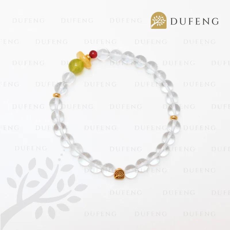 Dufeng - Lustrous Bloom Clear Quartz Crystal Bracelet