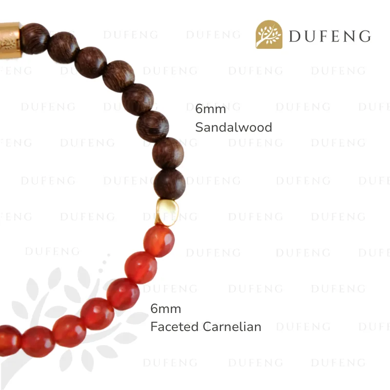 Dufeng - Emberwood Grace Carnelian Crystal Bracelet - Image 3
