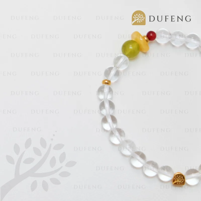 Dufeng - Lustrous Bloom Clear Quartz Crystal Bracelet - Image 4