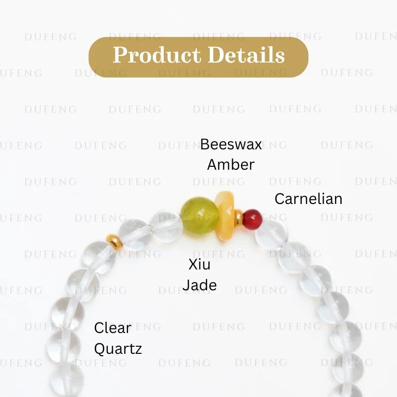 Dufeng - Lustrous Bloom Clear Quartz Crystal Bracelet - Image 5