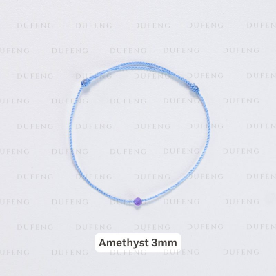 Dufeng - Timeless Gemstone String - Amethyst 3mm, 14-15cm