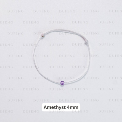 Dufeng - Timeless Gemstone String - Amethyst 4mm, 16-17cm