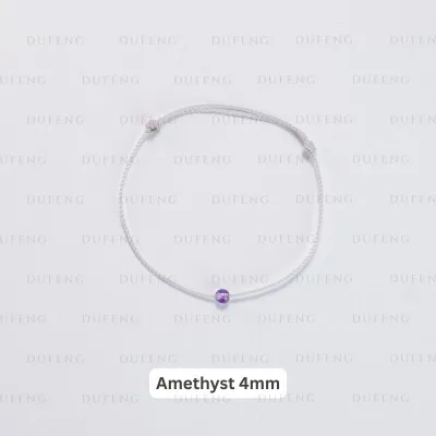 Dufeng - Timeless Gemstone String - Amethyst 4mm, 14-15cm