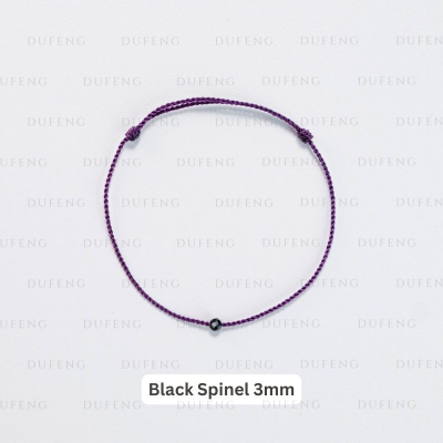 Dufeng - Timeless Gemstone String - Black Spinel 3mm, 16-17cm
