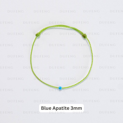 Dufeng - Timeless Gemstone String - Blue Apatite 3mm, 16-17cm