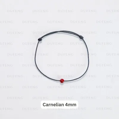 Dufeng - Timeless Gemstone String - Carnelian 4mm, 16-17cm