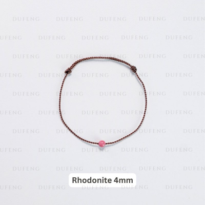 Dufeng - Timeless Gemstone String - Rhodonite 4mm, 16-17cm