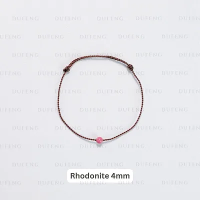 Dufeng - Timeless Gemstone String - Rhodonite 4mm, 14-15cm