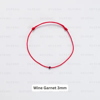 Dufeng - Timeless Gemstone String - Wine Garnet 3mm, Custom Size