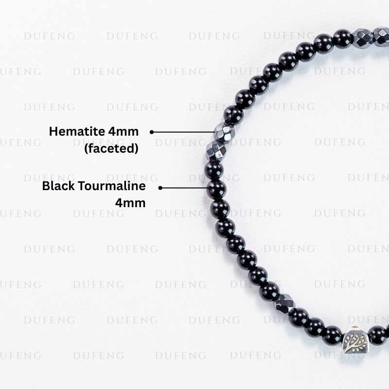 Dufeng - Noir Balance Tourmaline Hematite Bracelet - Image 2