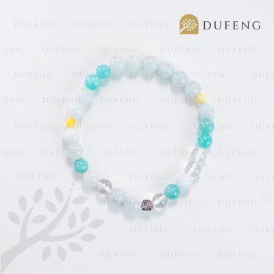 Dufeng - Seafoam Bliss Aquamarine Crystal Bracelet