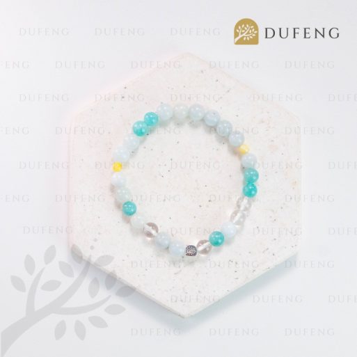 Dufeng – Seafoam Bliss Aquamarine Crystal Bracelet