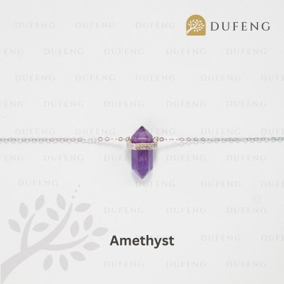 Dufeng - Pure Hexa Crystal Necklace - Amethyst