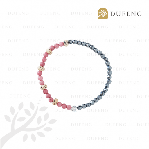 Dufeng - Elysian Heart Balance Hematite Rhodonite Bracelet