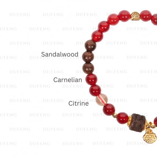 Dufeng – Wheel of Radiant Virtue Carnelian Bracelet