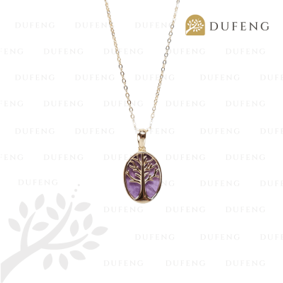 Dufeng - Celestial Tree Crystal S925 Necklace - Amethyst
