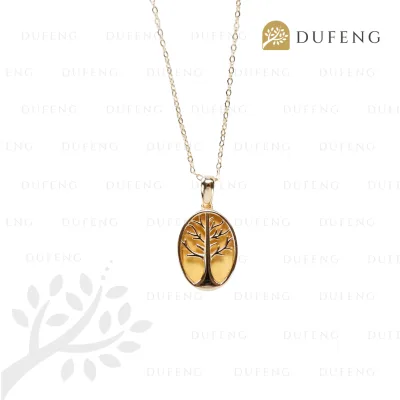 Dufeng - Celestial Tree Crystal S925 Necklace - Citrine