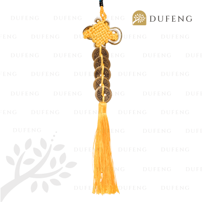 Dufeng - Koin Ikat 5 Pembawa Rezeki Keberuntungan Yellow Color