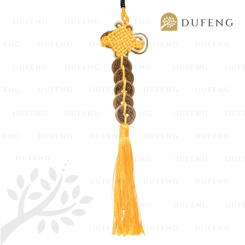 Dufeng - Koin Ikat 5 Pembawa Rezeki Keberuntungan Yellow Color