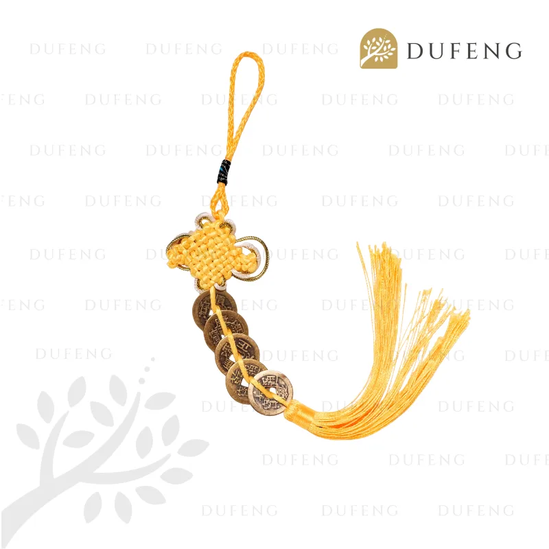 Dufeng - Koin Ikat 5 Pembawa Rezeki Keberuntungan Yellow Color - Image 4
