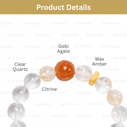 Dufeng – Utmost Clarity Clear Quartz Crystal Bracelet