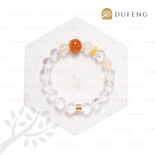 Dufeng – Utmost Clarity Clear Quartz Crystal Bracelet