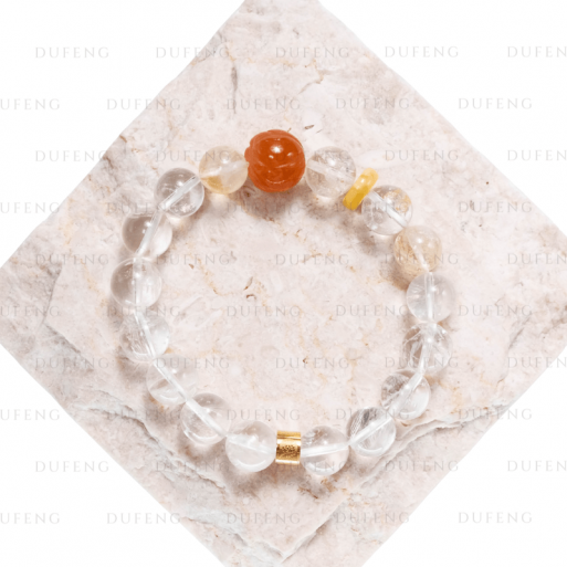 Dufeng – Utmost Clarity Clear Quartz Crystal Bracelet